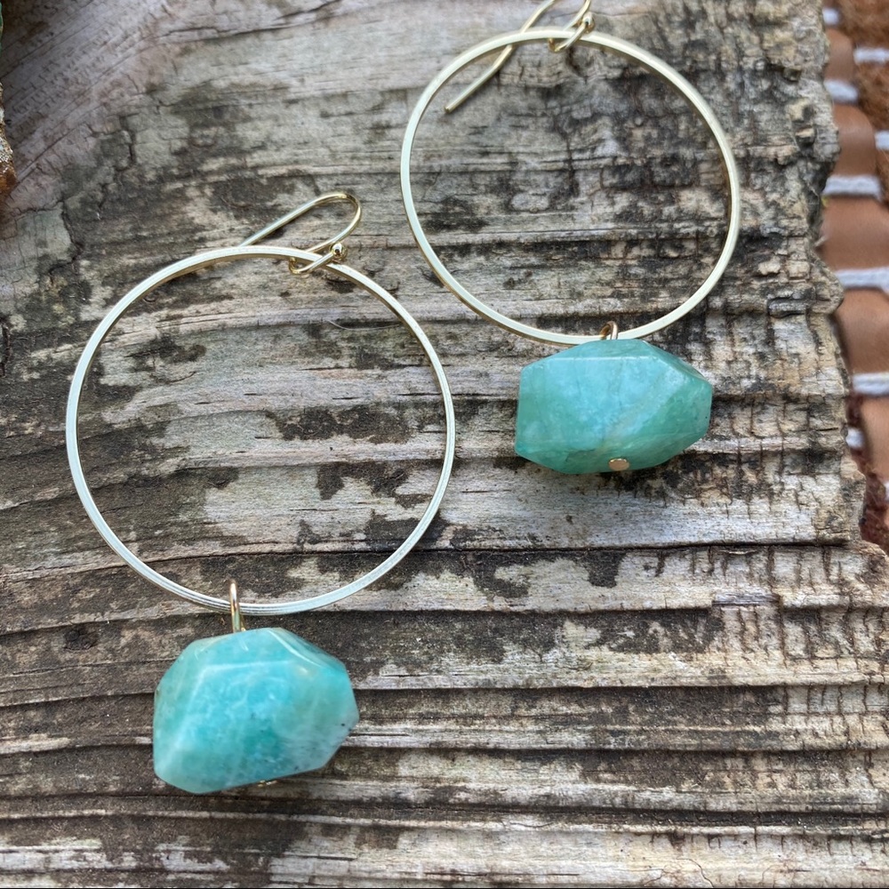 FP Chalcedony Hoop Earrings - Picture 4 of 4